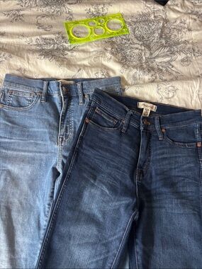Madewell Skinny high rise jeans.